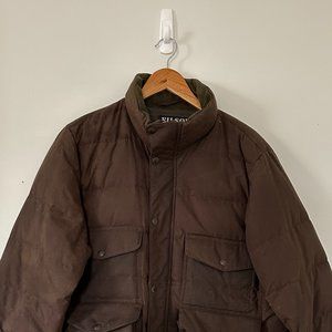 Filson Waxed Canvas Down Cruiser Puffer Jacket M